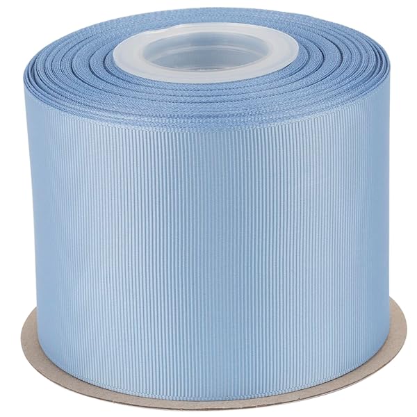 【Tekdeere】幅 75mmソリッドフレンチブルーグログランリボン、ギフトラッピング、裁縫、ヘアアクセサリー、結婚式の装飾に最適 - 22メートル/巻