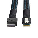 xiwai PCIe PCI Express SFF-8611 4 i OcuLinkからSFF-8654薄型SSDデータアクティブケーブル50 cm(2)