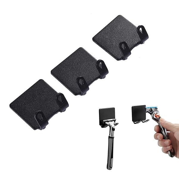 カミソリホルダー (3個セット) シェーバーホルダー シャワーフックハンガースタンド 強力粘着 貼り付け跡なし 高耐久 お風呂 浴室 玄関 キッチン バスルーム...