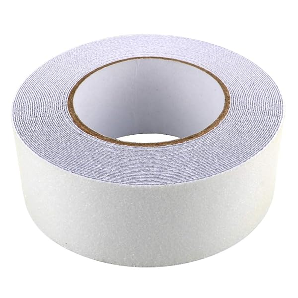 KILIGEN 滑り止めテープ ロールタイプ 防水 50mm x 10m 貼るだけ簡単 施工 屋外 屋内兼用 すべり止め ブラック(透明ホワイト)