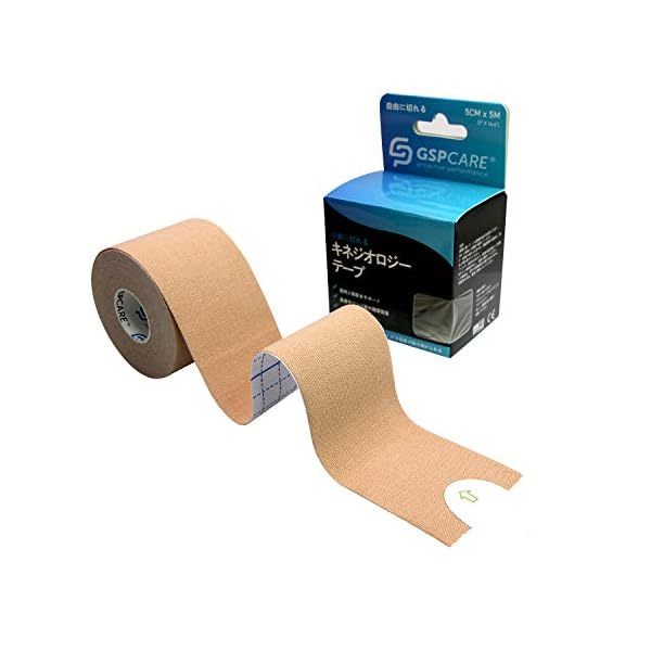 GSPCARE テーピングテープ キネシオロジーテープテーピングテープ キネシオ テープ 伸縮性＆通気性 手..