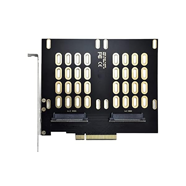 NFHK デュアル 2X U.2 SFF-8639 SSD - PCIE Express 3.0 Gen3 X8 X16 RAID カード VROC Raid0 ハイパーアダプター