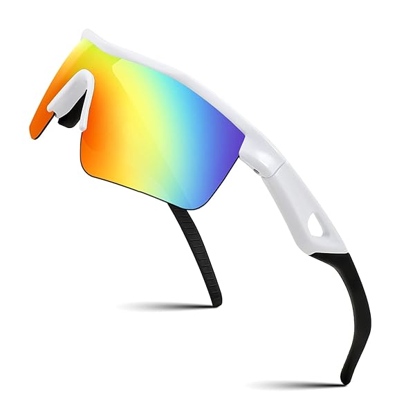 Feisedy キッズ スポーツ サングラス 子供用 偏光 レンズ UVカット TR90超軽量 サングラス ゴルフ ジョ..