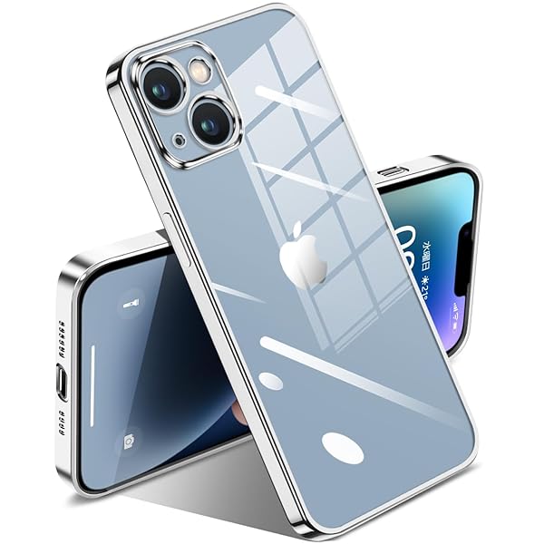 iPhone 14 ケース クリア 耐衝撃 透明 アイフォン14 カバー メッキ加工 完全な保護 黄変防止 落下防止 ..
