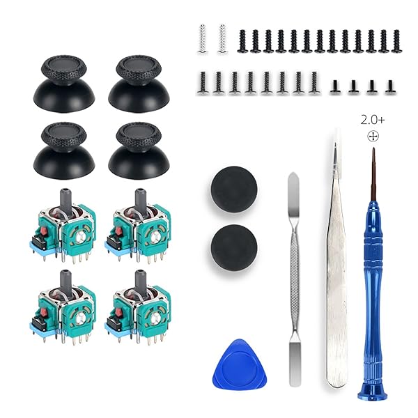 aninako PS5 コントローラー修理 ジョイスティック アナログスティック センサー サムスティック モジュール修理部品 (20 in 1)