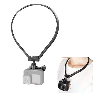 DFsucces ネックレス式マウント GoPro用アクセサリー ロック式 アクションカメラ用首掛け 多角度調整可能 落下防止 第一人称撮影 互換のhero10 9 その他アクションカメラ対応
