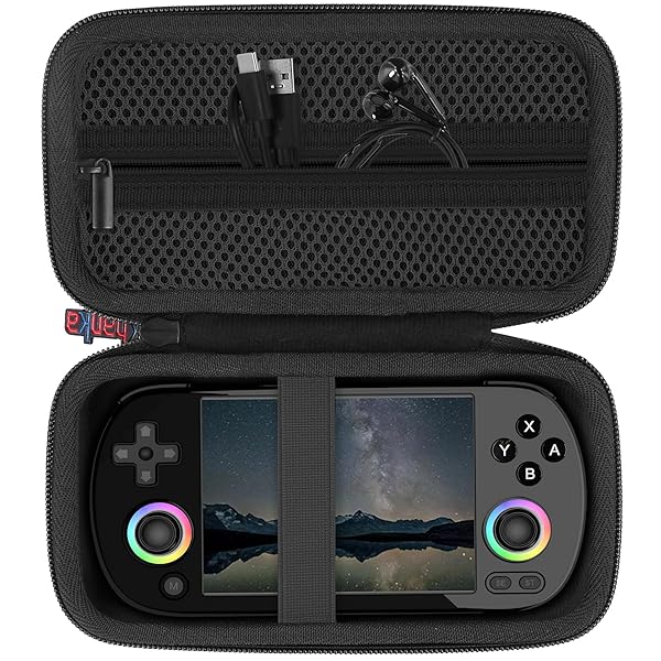 【Khanka専用収納ケース】Anbernic RG40XX H Whatsko 超薄型携帯ゲーム機 ポータブルゲーム機に対応,ブラック（ケースのみ）
