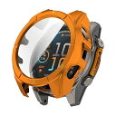 Miimall for Garmin Fenix 8 47mm 保護カバー+ガラスフィルム 一体型ケース 画面フィルム 強化エッジタッチ 薄型 軽量 傷防止 耐...