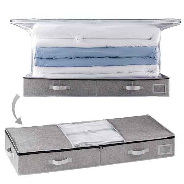 TAILI 布団圧縮ボックス 収納袋 衣類圧縮袋 特大ケース 羽毛布団 大型収納ボックス ふとん 折りたたみ..