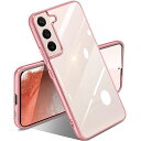 Galaxy S22 ケース クリア 薄型 耐衝撃 SC-51C SCG13 カバー 透明 軽量 TPU メッキ加工 ソフトケース 人気 保護カバー(ローズゴールド)(2)