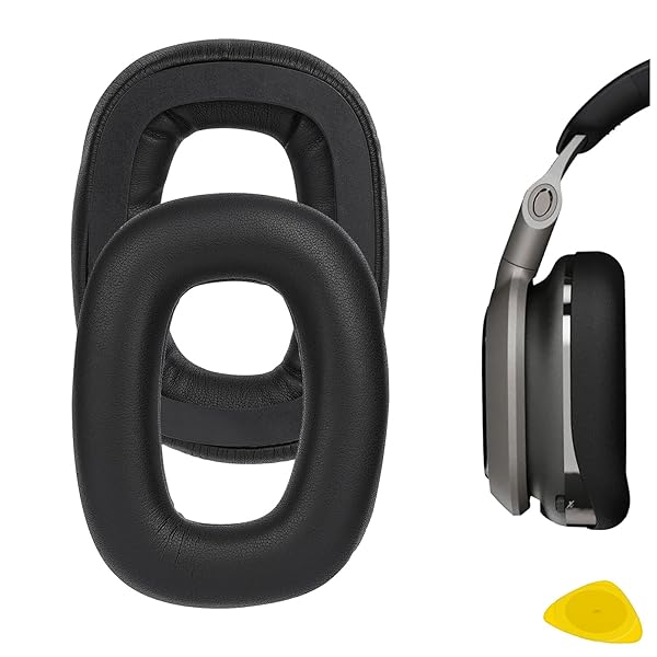 Geekria イヤーパッド QuickFit 互換性 パッド ロジクール Logicool G Astro A30 ヘッドホンに対応 パッド イヤー/イヤーカップ プロテインレザー (黒)