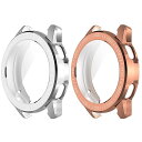 SHEAWA for Xiaomi Watch S3 ケース カバー 2個セット 保護ケース TPU 画面保護 ソフトカバー 互換品 衝撃吸収 電気メッキ アクセサリー (シルバー+ローズゴールド)(2)