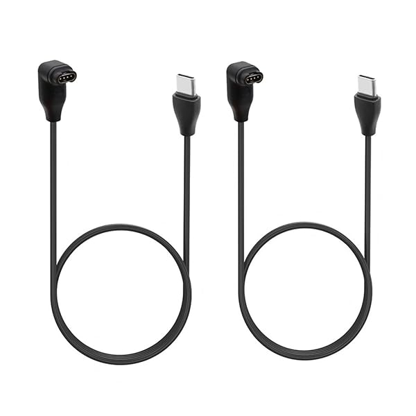 SHEAWA Garminガーミン用充電ケーブル 2点セット 充電器 L型 Type-C Approach S70/Vivosmart5 耐久性に優れ USB充電 アクセサリー ガーミン Forerunner 265/265S/255/255S/95