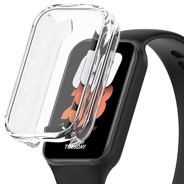 MosFoil Xiaomi Smart Band 8 Active 対応 保護ケース カバー TPUカバー 保護カバー 全面保護/軽量/脱着簡単/黄変防止/耐衝撃/柔軟なTPU スマートウォッチ ケース Xiaomi Smart Band 8 Ac