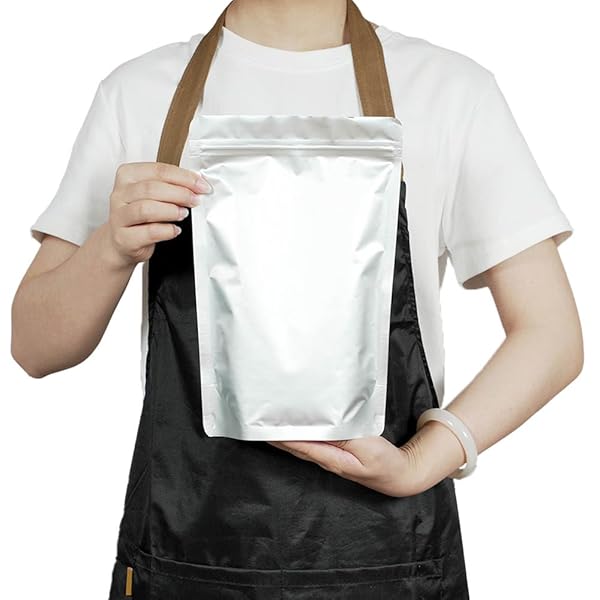 20枚入 米袋 お米保存袋 冷蔵庫 袋 1kg 自立 米びつ チャック付き アルミ袋 遮光袋 お米保存容器 長期..