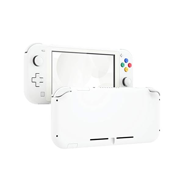 eXtremeRate switchライトに対応用カスタムケースカバー、任天堂switchライトコントローラー修理キットハウジング/スクリーンフィルム付き、switch liteに対応用ピュアカラーのDIY互換するケースシェル【ホワイト】