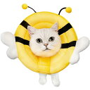 KUVEELA PET エリザベスカラー ドーナツカラー エリザベス クッション 柔らかい 軽い 手術後ケア 傷口なめ防止 噛み防止 耳掻き 爪切り 去勢 避妊 猫 小型犬(イエロー・ビー、XL)
