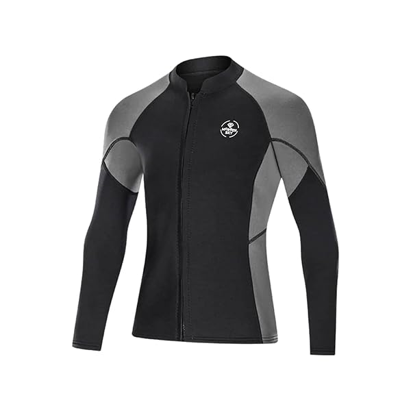 MORGEN SKY ウェットスーツ 2mm フロントジッパー 長袖ジャケット 上着 防寒防風 水陸両用 オートバイ..