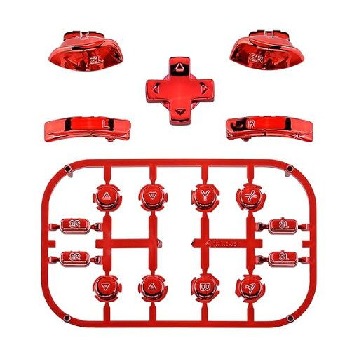 eXtremeRateジョイコンに対応用ボタン部品、D-padABXYキーSR SL L R ZR ZLトリガーボタンスプリング、スイッチジョイコンに対応用クローム互換フルセットボタンフィックスキット(D-padはeXtremeRateのJoycon eXtremeRateジョイコンに対応用ボタン部品、D-padABXYキーSR SL L R ZR ZLトリガーボタンスプリング、スイッチジョイコンに対応用クローム互換フルセットボタンフィックスキット(D-padはeXtremeRateのJoycon