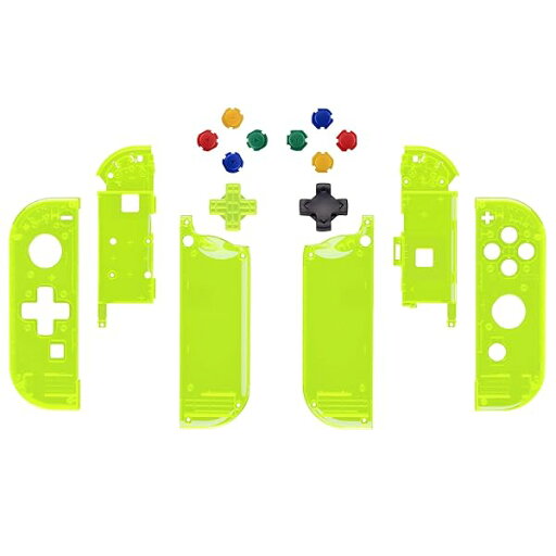 eXtremeRate スイッチ ジョイコンとswitch 有機elに対応用クリア素材のハンドヘルドコントローラーハウジング(D-Padバージョン)、またフルセットボタンが付き(switchとコンソールケースは含まれていません。)【クリアライムグリー eXtremeRate スイッチ ジョイコンとswitch 有機elに対応用クリア素材のハンドヘルドコントローラーハウジング(D-Padバージョン)、またフルセットボタンが付き(switchとコンソールケースは含まれていません。)【クリアライムグリー