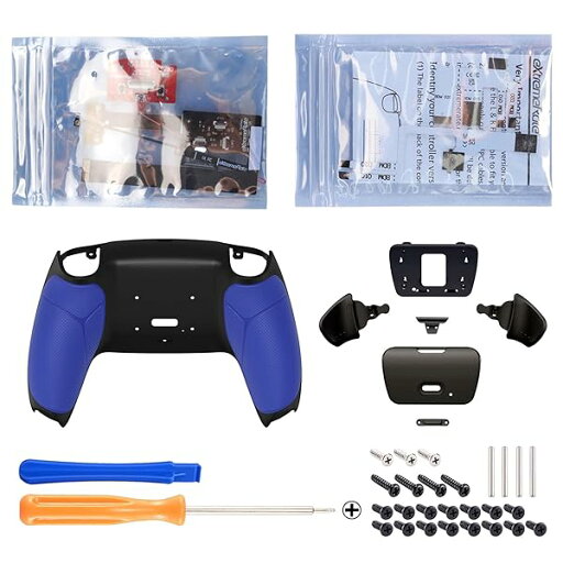 eXtremeRate ps5コントローラーBDM-010&BDM-020に対応用プログラムできる背面パドル金属バージョンライズリマップキット、ps5コントローラーに対応用アップグレードボードとラバー付き再設計された黒いバックケース&黒い背面ボタンア eXtremeRate ps5コントローラーBDM-010&BDM-020に対応用プログラムできる背面パドル金属バージョンライズリマップキット、ps5コントローラーに対応用アップグレードボードとラバー付き再設計された黒いバックケース&黒い背面ボタンア