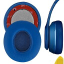Geekria イヤーパッド QuickFit 互換性 パッド ビーツバイドクタードレ Beats Solo2.0 Wireless (B0534) On-Ear ヘッドホンに対応 イヤパッド/イヤークッション/イヤーカップ (プロテインレザー/青)