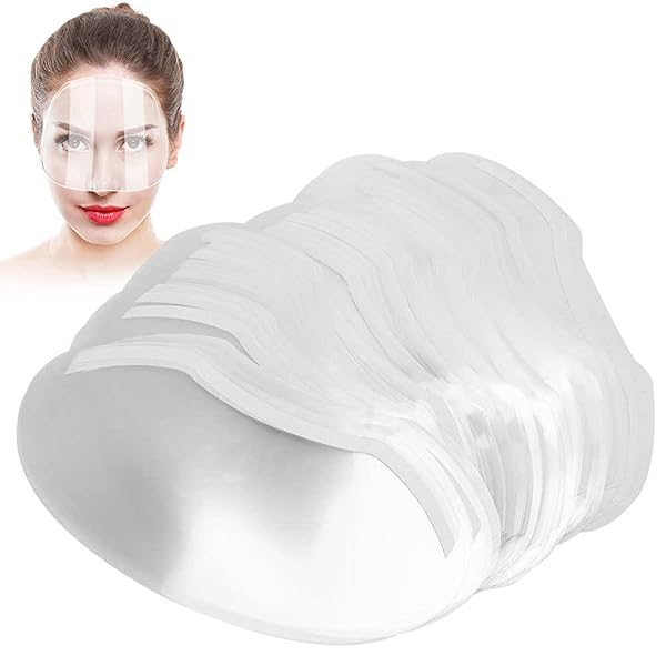 YFFSFDC 前髪カット ガード フェイスガード フェイスプロテクション 散髪 ヘアカット フェイスガード 理髪用品 サロン 使い捨て 軽量 大容量 100枚 理髪ツール 【100 Pcs】