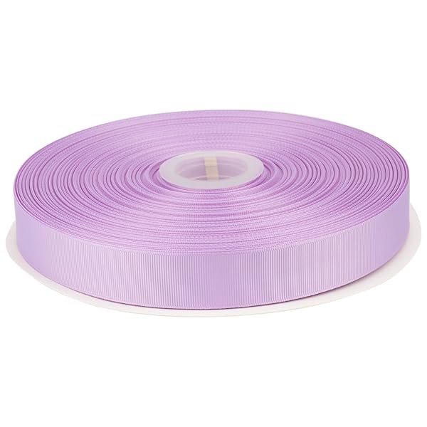 【Tekdeere】幅 25mmソリッドライトオーキッドグログランリボン、ギフトラッピング、裁縫、ヘアアクセサリー、結婚式の装飾に最適 - 91メートル/巻