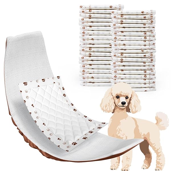 犬用おむつパッド 男の子 女の子兼用マナーパッド おむつ マナーベルト サニタリーパンツと一緒に使用、ズレない 高吸収性能 蒸れない お漏らし対策 横漏れにくい 老犬介護 マーキング防止おむつパッド (Sサイズ（100枚入）)