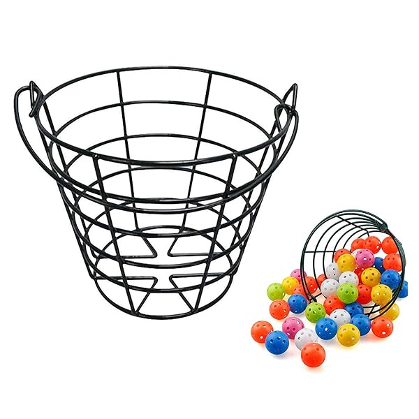 ゴルフかご 50ボール ゴルフ練習用 ボールケース 収納バスケット ゴルフボール バスケット ボールホル..