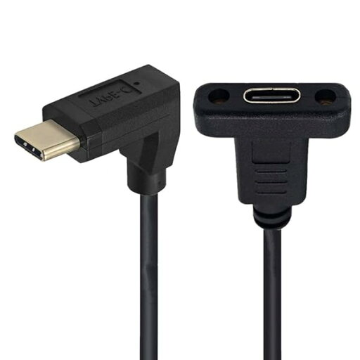 NFHK 90度アップ&ダウンアングル USB-C USB 3.1 Type C オス - メス 延長データケーブル 30cm NFHK 90度アップ&ダウンアングル USB-C USB 3.1 Type C オス - メス 延長データケーブル 30cm