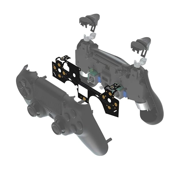 eXtremeRate ps4 CUH ZCT2コントローラーのショルダーボタンに対応用クリックヘアトリガーキット、 ps4 Slim ProコントローラーJDM-040/050/055に対応用のカスタムフラッシュショットトリガーストップフレックスケ