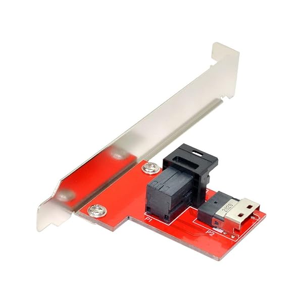 Chenyang Slimline SAS SFF-8654 PCI-Express 4.0 to HD SFF-8643 PCBA メスアダプター ブラケット付き