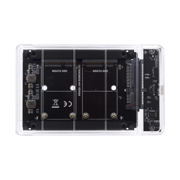 xiwai デュアル MSATA ミニ SATA SSD カード JOBD Raid0 スパンブリッジ USB3.0 タイプ C USB-C 2.5 インチ SATA コンボエンクロージャ