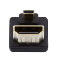 xiwai 4K ポートセーバー Micro HDMI 1.4オス Type-D - HDMIメス 下向きU字型 バックアングル360度延長アダプター(2)