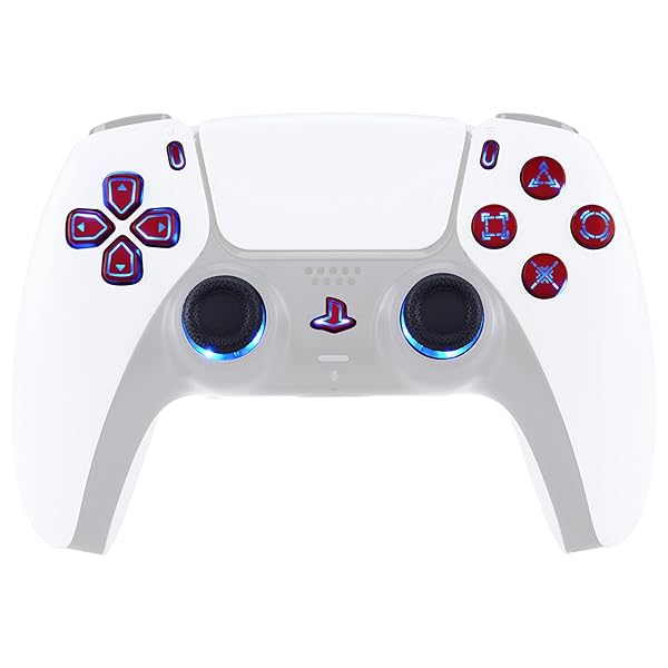 コントローラー本体ではなく、eXtremeRate ps5コントローラー(BDM-030&BDM-040&BDM-050)に対応用ピュアカラー多色発光十字キー&サムスティック&シェアオプション&ホームフェイスボタン、DTF V3 LEDキット【スカー