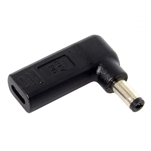 CY アダプタ USB 3.1 Type C USB-C 入力から DC 20V 出力 5.5 * 2.1mm アダプタ PD エミュレータ電源 90 度角度