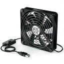 ELUTENG USBファン 12cm 冷却ファン 強力 1500RPM USB扇風機 5V 静音 長持ち玉軸受 3段階調節 薄型 7枚羽根 長寿命 卓上 PC ゲーム機 ルーターなど対応 USB fan 12cm(2)