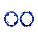 UPANBIKE 狭い ワイド 楕円形 シングル 自転車チェーンリング 104mm BCD 34T ブルー