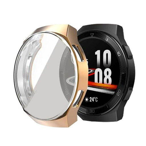 Lamshaw for HUAWEI Watch GT2e ケース, TPU メッキ スクリーンカバー 全面保護バンパー シェル 脱着簡単 耐衝撃性 フィットビット 対応 HUAWEI Watch GT2e 46mm スマートウォッチ (ローズゴール Lamshaw for HUAWEI Watch GT2e ケース, TPU メッキ スクリーンカバー 全面保護バンパー シェル 脱着簡単 耐衝撃性 フィットビット 対応 HUAWEI Watch GT2e 46mm スマートウォッチ (ローズゴール