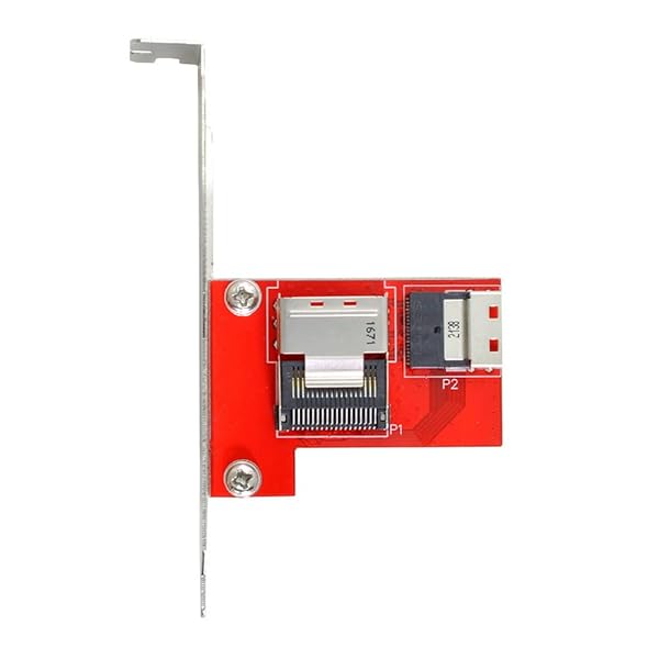 Xiwai PCI-Express 4.0 スリムライン SAS SFF-8654 → Mini SAS SFF-8087 PCBA メスアダプター ブラケット付き