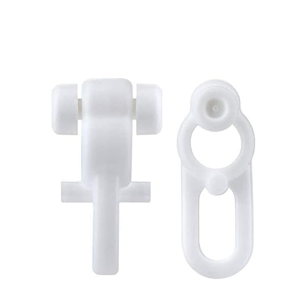 カーテンランナー 50個入り ローラー径6mm 樹脂製 静音 軽量型 角型とC型対応 溝幅6mm-8mm対応 …...