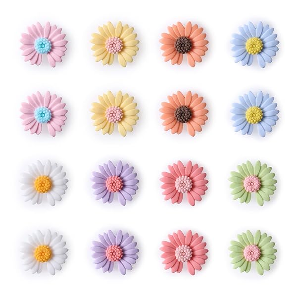 RHINOCATS 冷蔵庫マグネット 強力マグネット デイジーマグネット 強力 8色 16個セット