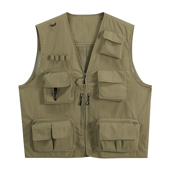 [AOWOFS] メンズ メッシュベスト アウトドアベスト 軽量 通気 速乾 多機能 カメラマンベスト フィッシング お釣り 撮影 山歩き 多機能 作業用 大きいサイズ 登山 渓流 大きいサイズ 射撃