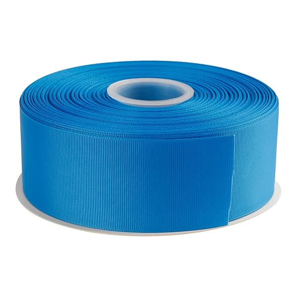 AVANAVA 幅50mm ポリエステル グログラン リボン 縦長45m #327.エーゲブルー