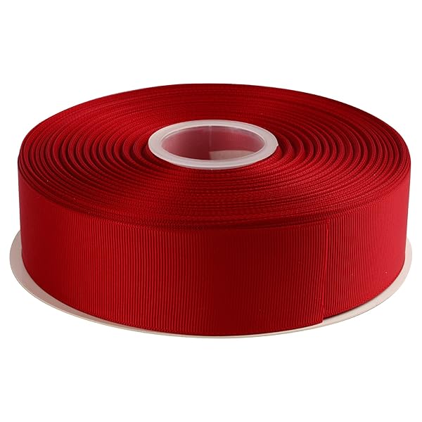 AVANAVA 幅38mm ポリエステル グログラン リボン 縦長45m #260.レッド