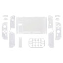 eXtremeRate Switchに対応用カスタムDIY交換ケースシェル、クリア素材のSwitchコンソールに対応用バックプレート、NSに対応用ジョイコンホル...