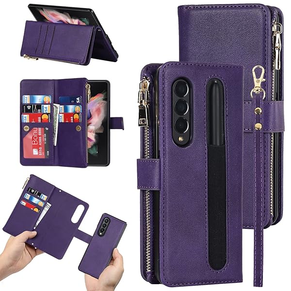 Galaxy Z Fold3 5G 対応 スマホ ケース Galaxy Z Fold3 5G 肩掛け 首かけ 斜めがけ 【分離可能 ぶんりがた】ショルダー PUレザー ケース Galaxy Z Fold3 5G カード収納 Galaxy Z Fold