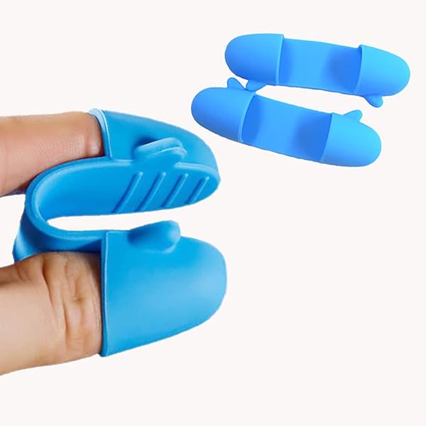 ミトン 鍋つかみ 耐熱シリコン シリコングローブ 鍋つかみ 滑り止め 耐熱温度250℃ 左右兼用 キッチン用品 （2個セット 青）