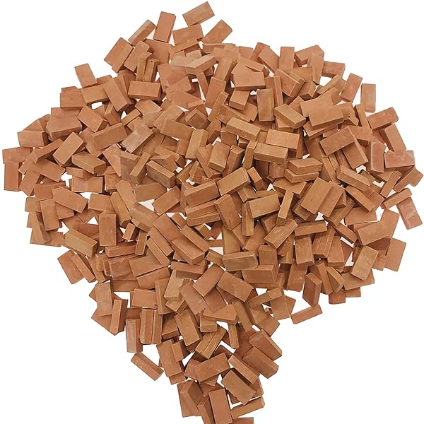 100個入 ミニチュア レンガ 1/35 ミニチュアパーツ 模型 煉瓦 DIY 情景 建物 ガーデニング アクセサリ..